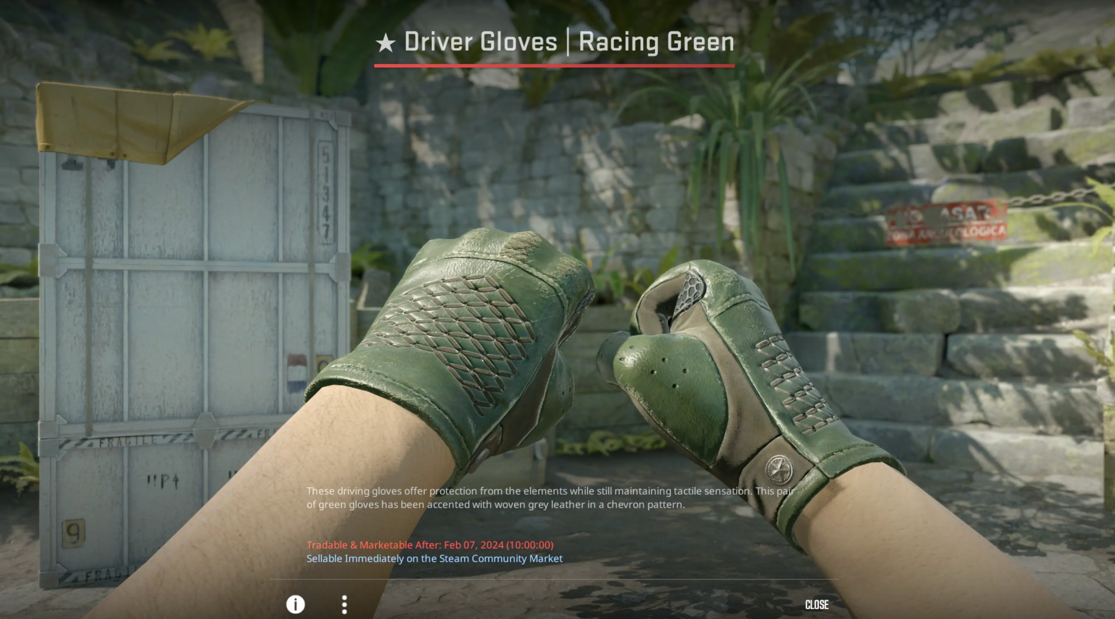 Driver Gloves Racing Green cheap